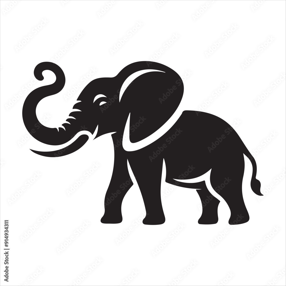 Fototapeta premium A Elephant Vector Art Illustration