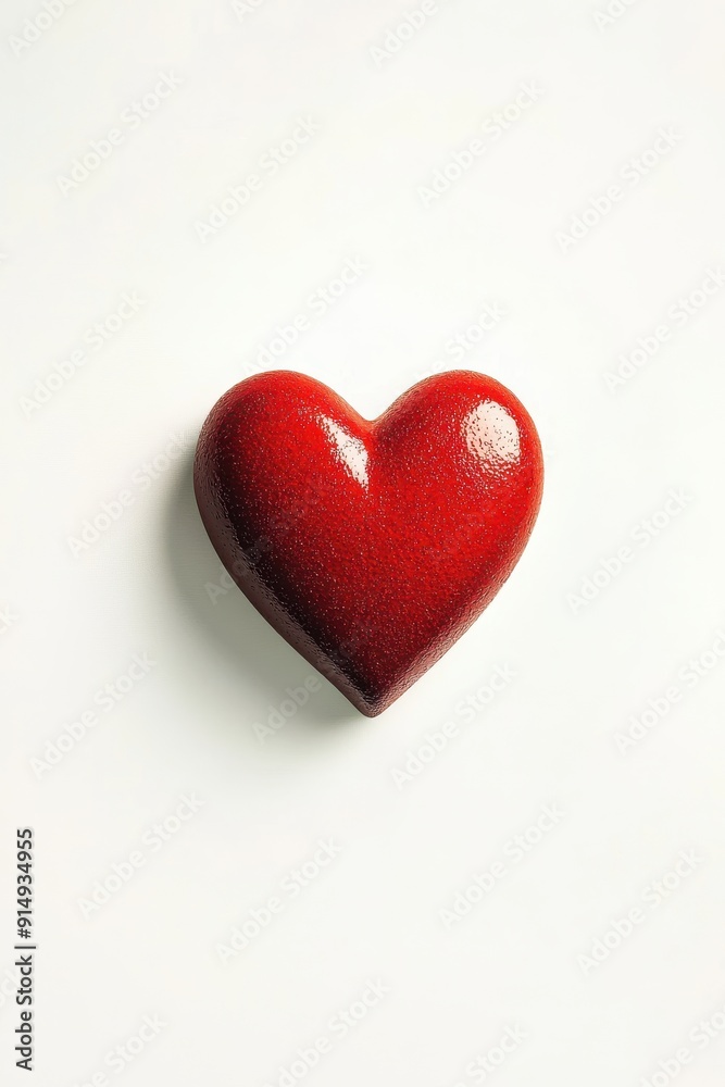 A vibrant red heart on a clean white background, symbolizing love and affection, perfect for romantic themes. A vibrant red heart on a clean white background, symbolizing love and affection, perfect for romantic themes.