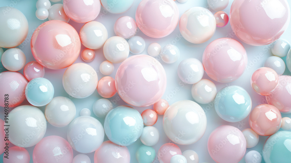 A close up of many different colored spheres, some of which are pink and blue. Generative AI A close up of many different colored spheres, some of which are pink and blue. Generative AI