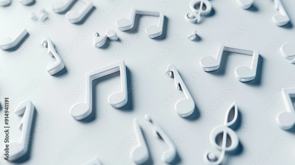 A minimalist representation of musical notes and rests, featuring simple and clear symbols isolated on a white background to emphasize their fundamental shapes. A minimalist representation of musical notes and rests, featuring simple and clear symbols isolated on a white background to emphasize their fundamental shapes.