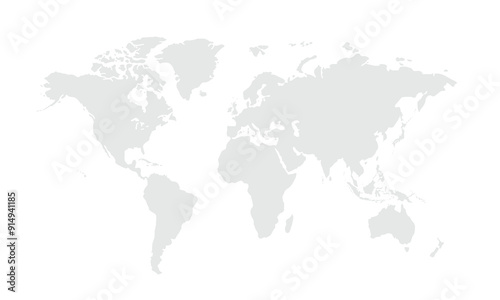 World map Grayscale,isolated on white background for website layouts,background,education, precise,customizable,Travel worldwide,map silhouette backdrop,earth geography, political,reports.