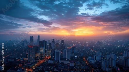 Cityscape at Sunset