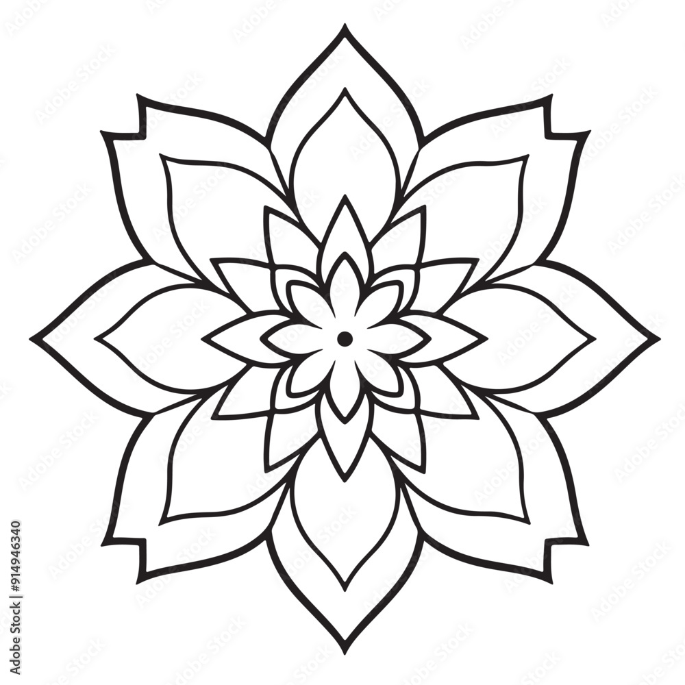 Blossom Mandala Shape. Circular pattern in form of mandala, tattoo, decoration. Decorative ornament in ethnic oriental style. Blossom Mandala Shape. Circular pattern in form of mandala, tattoo, decoration. Decorative ornament in ethnic oriental style.