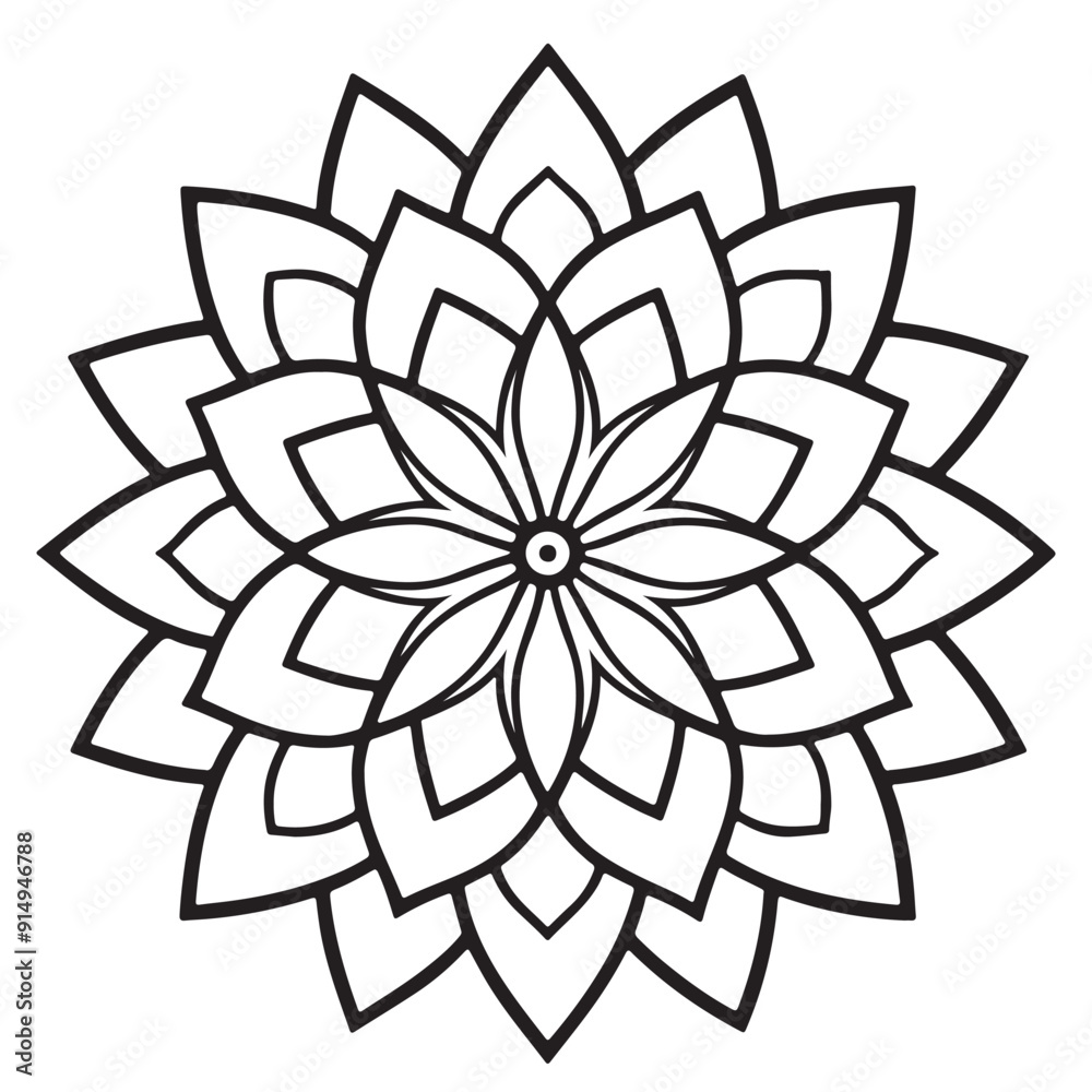 Blossom Mandala Shape. Circular pattern in form of mandala, tattoo, decoration. Decorative ornament in ethnic oriental style. Blossom Mandala Shape. Circular pattern in form of mandala, tattoo, decoration. Decorative ornament in ethnic oriental style.