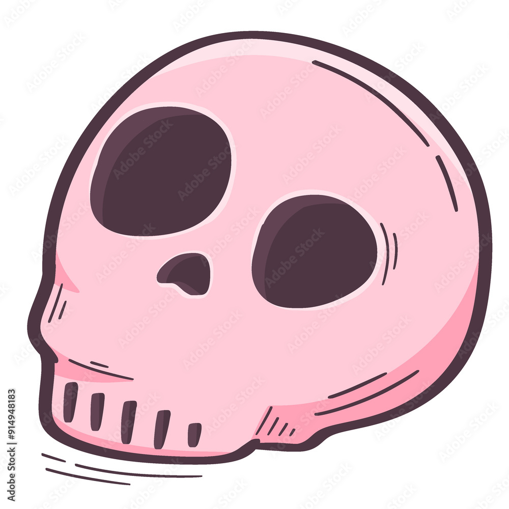 Fototapeta premium Cute clipart of Halloween decorations with a transparent background.