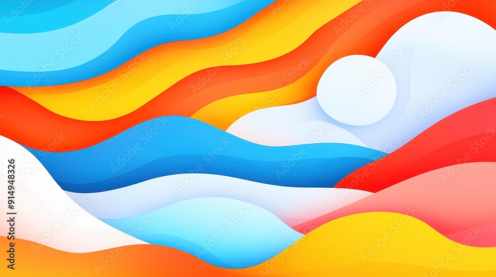 Colorful waves dance across soft textures, creating a vibrant abstract background that captivates the eye. Colorful waves dance across soft textures, creating a vibrant abstract background that captivates the eye.