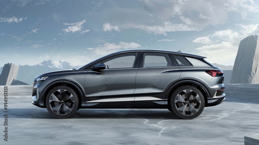 Design a 3D luxury crossover, highlighting its blend of SUV practicality and car-like comfort and performance. Design a 3D luxury crossover, highlighting its blend of SUV practicality and car-like comfort and performance.