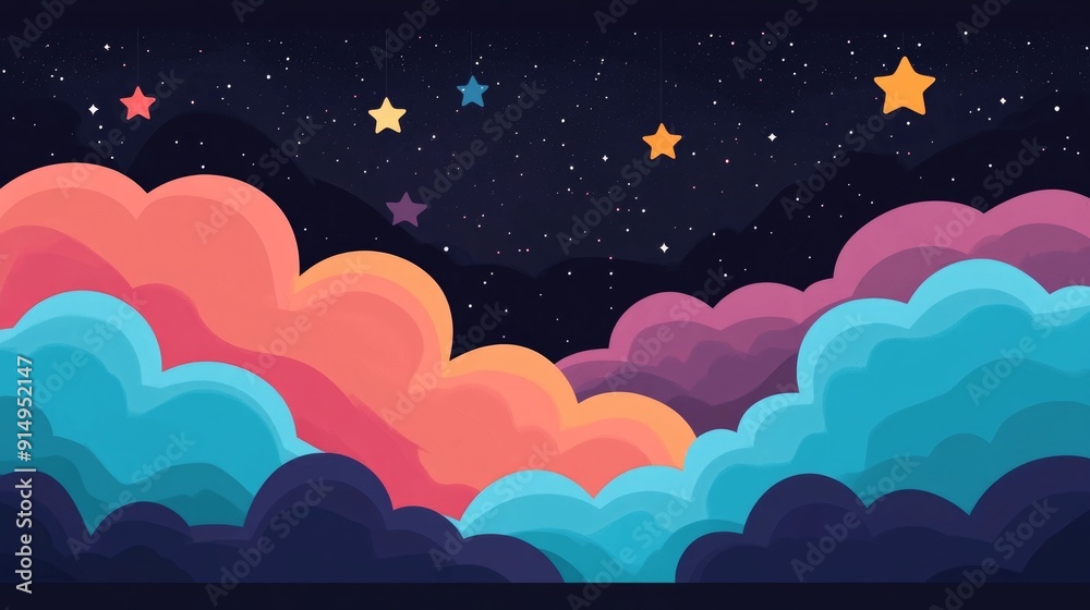 Breathtaking of a magical night sky filled with twinkling stars shimmering shooting stars and a serene dreamlike atmosphere Breathtaking of a magical night sky filled with twinkling stars shimmering shooting stars and a serene dreamlike atmosphere