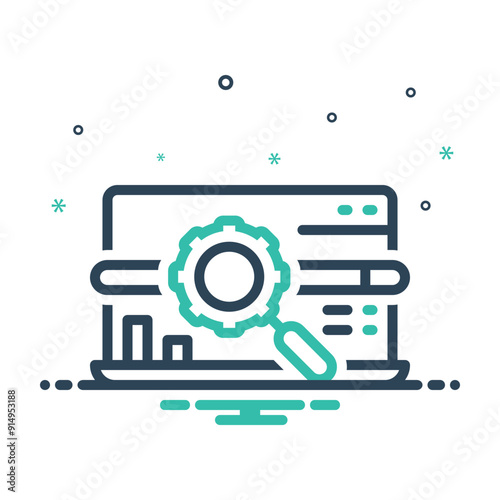 Mix icon for seo sem marketing