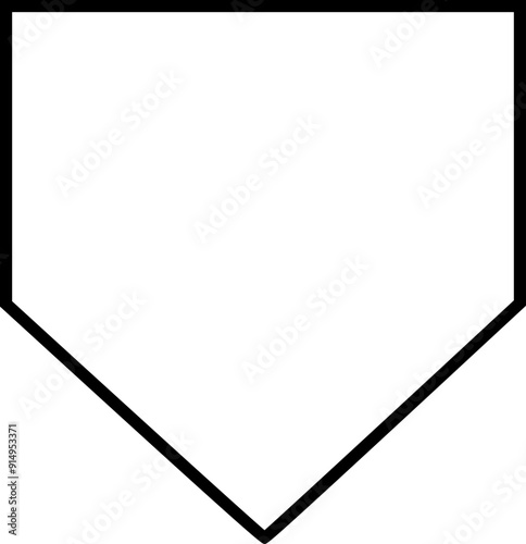 Baseball Home Plate Vector Icon. Crossed baseball. Vector Template Design. Silhouette. Playing. Home base. Sport. isolated on trnsparent background, symbol for use on web and mobile apps, logo.