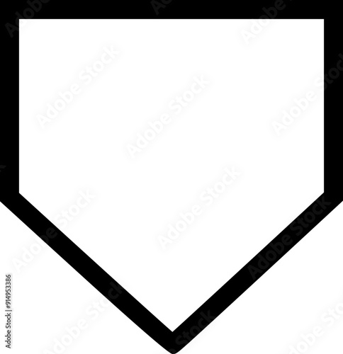 Baseball Home Plate Vector Icon. Crossed baseball. Vector Template Design. Silhouette. Playing. Home base. Sport. isolated on trnsparent background, symbol for use on web and mobile apps, logo.