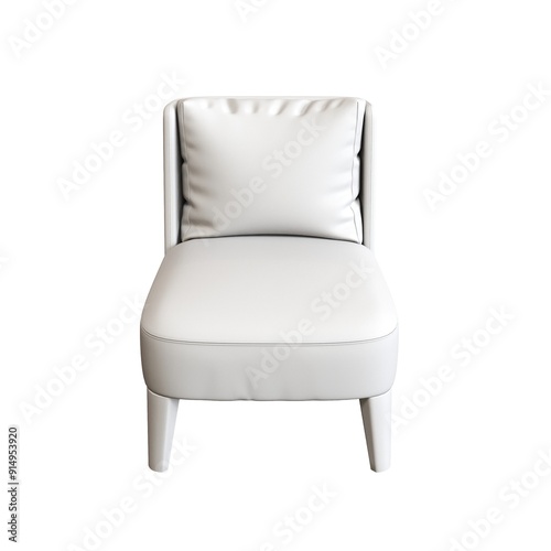 armchair isolated on white background, comfortable furniture for home interior, 3D illustration, cg render