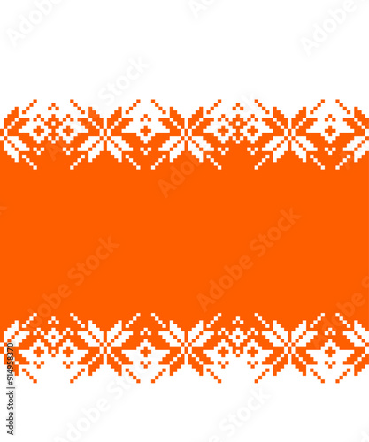 Christmas abstract art background, print, fabric, handmade, embroidery, Pixel pattern, seamless Geometric ethnic oriental, wallpaper, clothing, wrapping, Batik, fabric, and illustration embroidery.
