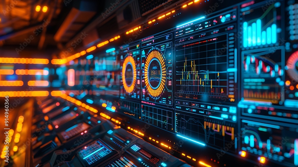 A high-resolution image of an AI-driven stock market prediction dashboard, featuring complex algorithms and charts. The dashboard is displayed on a futuristic interface with holographic elements, A high-resolution image of an AI-driven stock market prediction dashboard, featuring complex algorithms and charts. The dashboard is displayed on a futuristic interface with holographic elements,