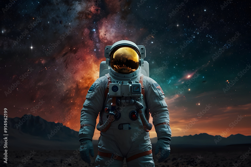 A portrait of an astronaut in space A portrait of an astronaut in space