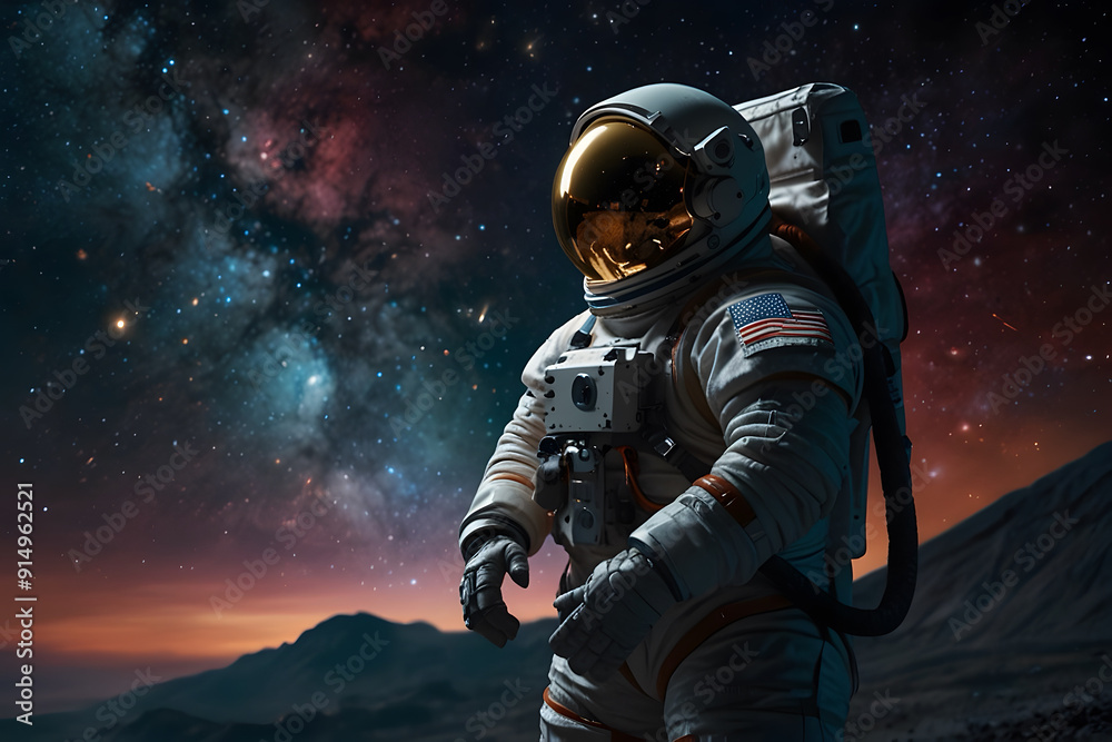 A portrait of an astronaut in space A portrait of an astronaut in space
