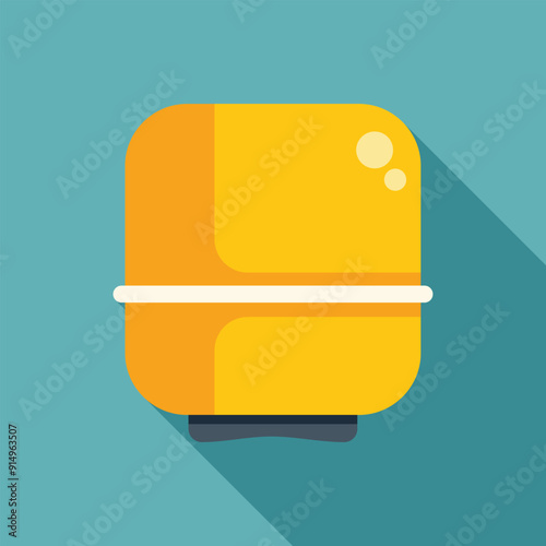 Yellow expansion tank standing and providing pressure for water supply system