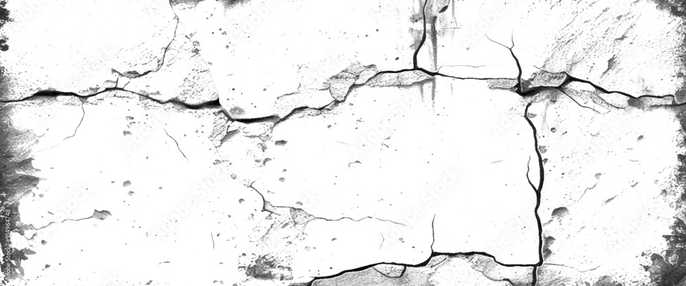 Fototapeta premium Vector damage stains cracks vintage cracked texture with cracks and scratches wall .