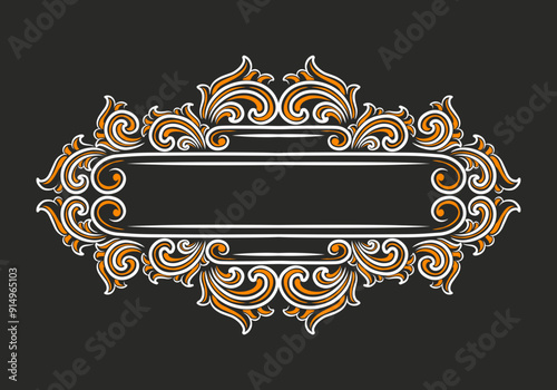 Vintage frame with ornament 