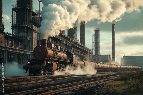 steam train at the station