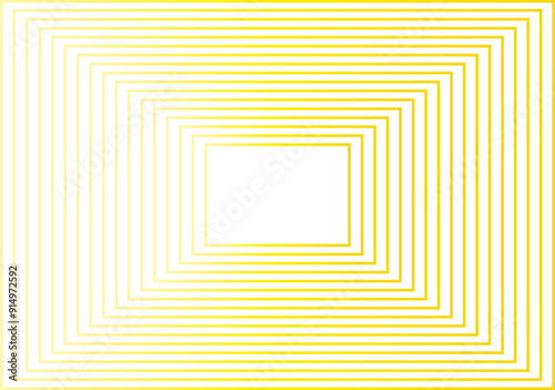 Fondo de marco amarillo claro en profundidad en fondo blanco