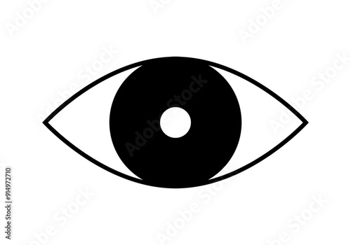 Icono negro de ojo humano 