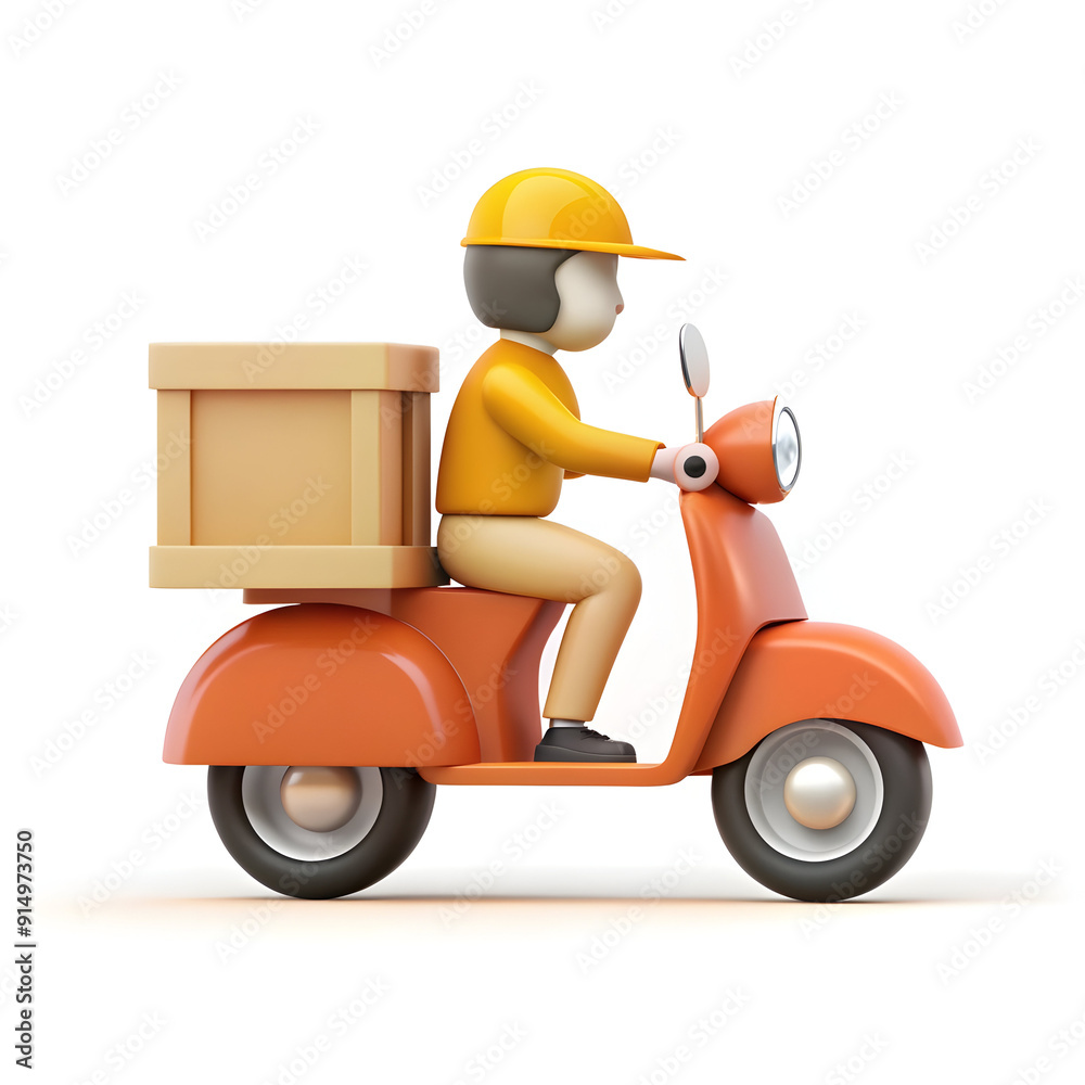 3D flat food delivery icon with copy space on white background. Vector illustration ideal for food and service visuals in doodle cartoon style. 3D flat food delivery icon with copy space on white background. Vector illustration ideal for food and service visuals in doodle cartoon style.