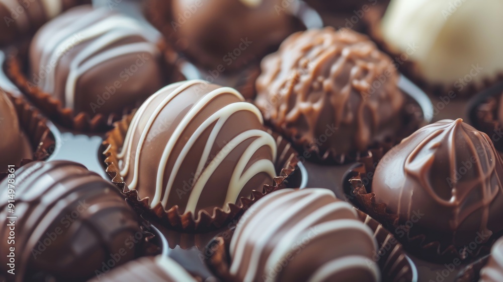 Assorted Fine Chocolate Candies Collection Close-up Assorted Fine Chocolate Candies Collection Close-up