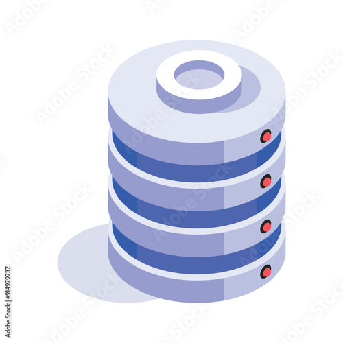 Take a look at this creatively crafted data server isometric icon