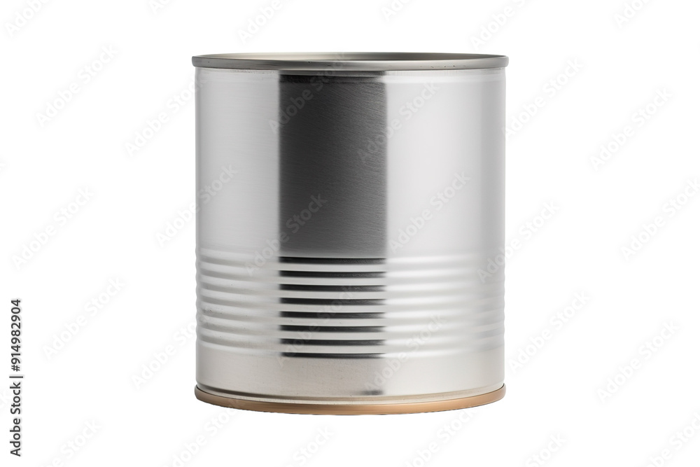 A Silver Canister Gleams Under Soft Lighting in a Minimalist Kitchen Setting at Dusk on Transparent PNG Background. A Silver Canister Gleams Under Soft Lighting in a Minimalist Kitchen Setting at Dusk on Transparent PNG Background.