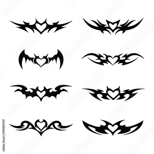 Neo tribal heart vector