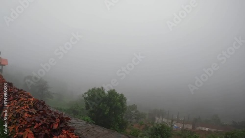 Amarja Hills, Mahagaon Rd, near Pawna Dam, Mahagaon, India 18th July 2024: Situated in Pawna, Lonavala amidst the beautiful Sahyadri mountains and overlooking the calming Pawna Lake during Monsoon photo