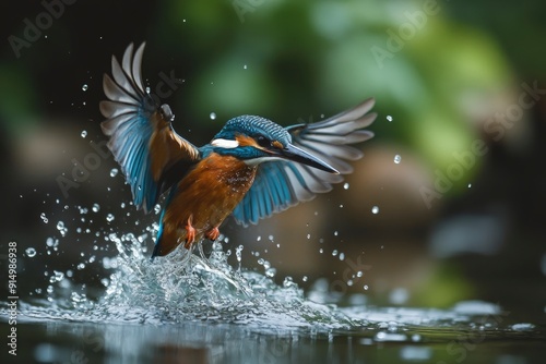 Female Kingfisher emerging from the water after an unsuccessful dive to grab a fish. Taking photos of these beautiful birds is addicitive now I need to go back again, ai