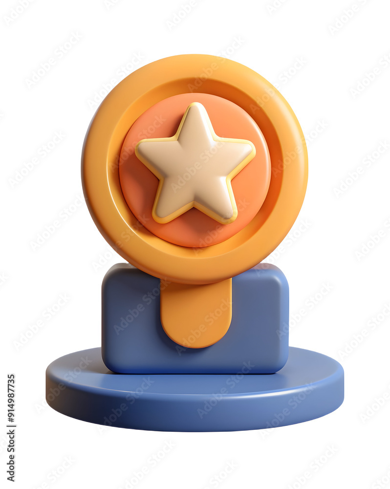 3D flat successful icon with copy space on white background in doodle cartoon style - ideal for business visuals 3D flat successful icon with copy space on white background in doodle cartoon style - ideal for business visuals