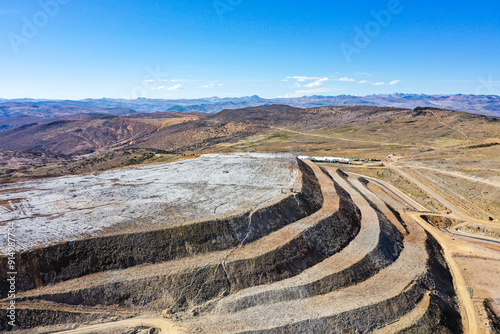 I open pit mine leaching pad photo