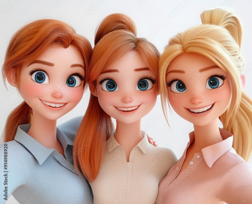 portrait of three girls portrait of three girls