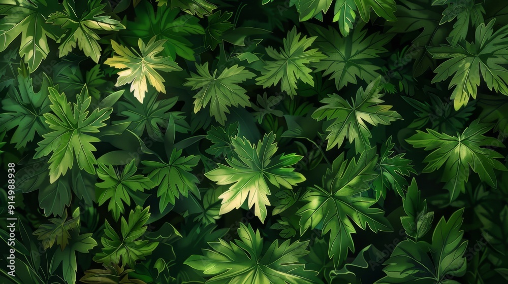 Lush Greenery: Vibrant Foliage Background