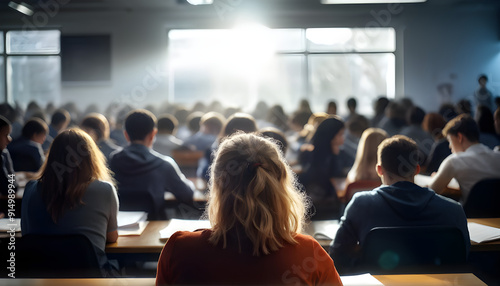 Student group studying for school exam test in classroom study Academic Concentration Focus Children Education Concept