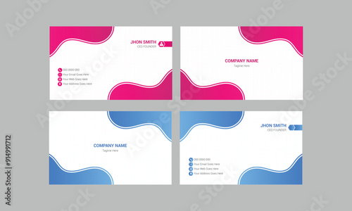 Company business card design for print
