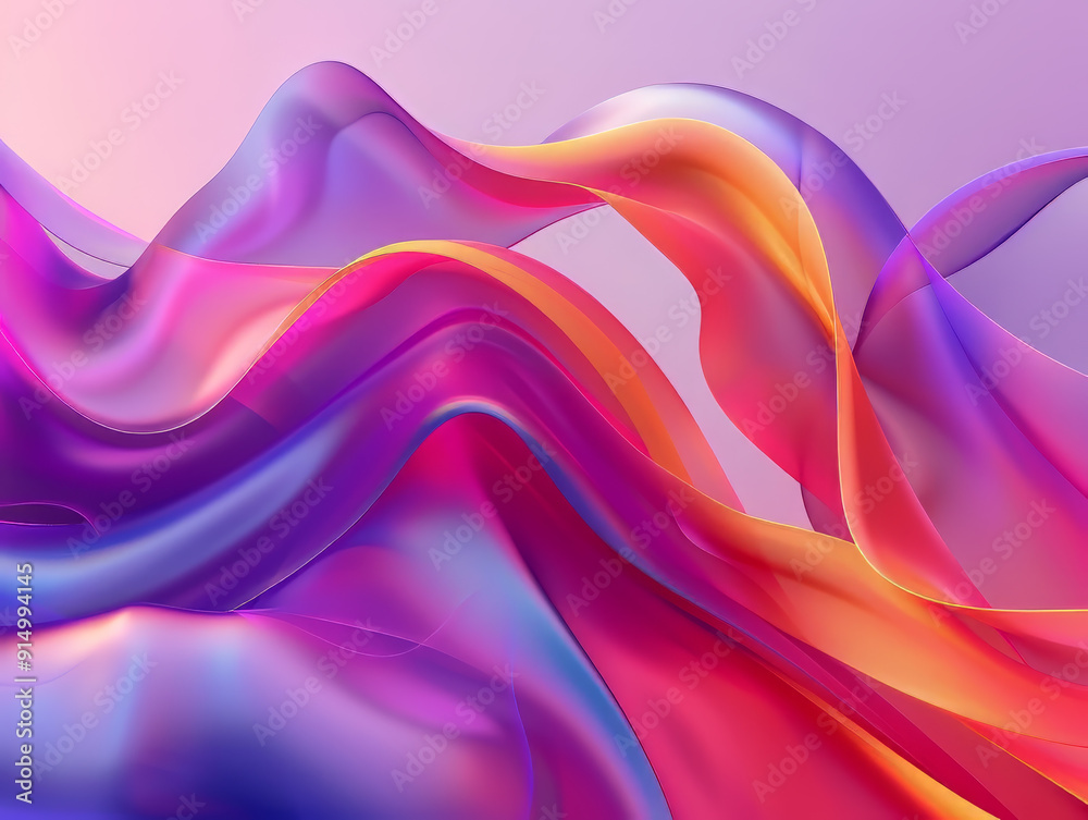 Obraz premium Creative Gradient Abstract Waves with Dynamic Colors
