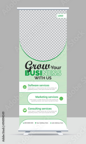 Business roll up banner design for print ready file 