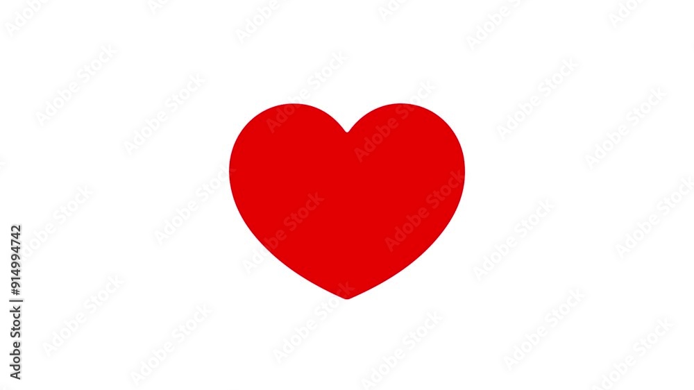 Red heart pumping blood vector animation with white background Red heart pumping blood vector animation with white background