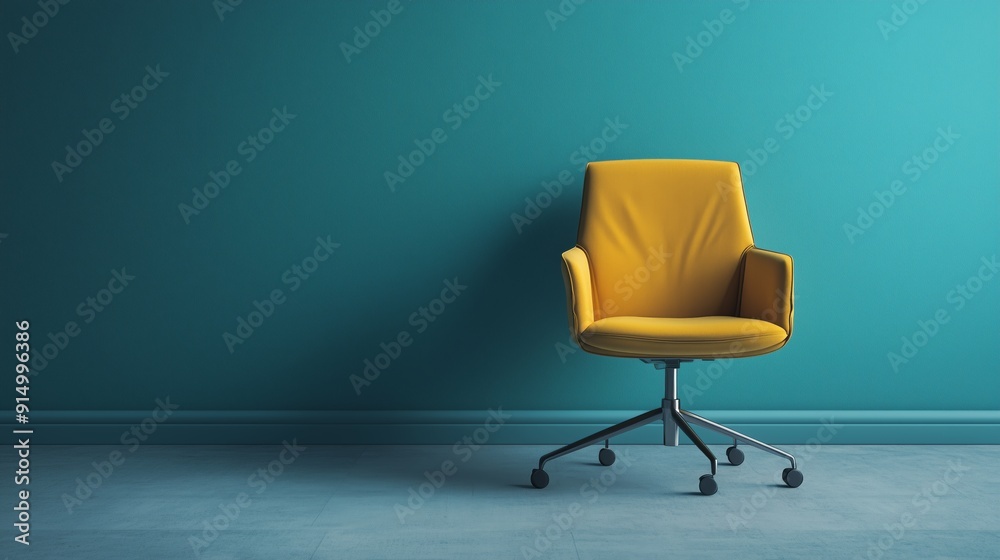 Empty Office Chair Waiting for Candidates - Hiring Concept Minimal Empty Office Chair Waiting for Candidates - Hiring Concept Minimal