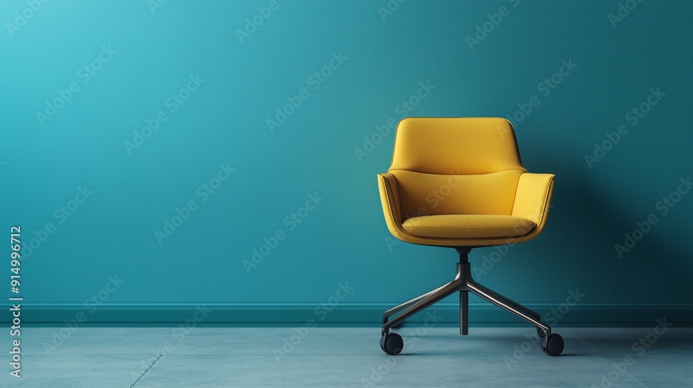 Empty Office Chair Waiting for Candidates - Hiring Concept Minimal Empty Office Chair Waiting for Candidates - Hiring Concept Minimal