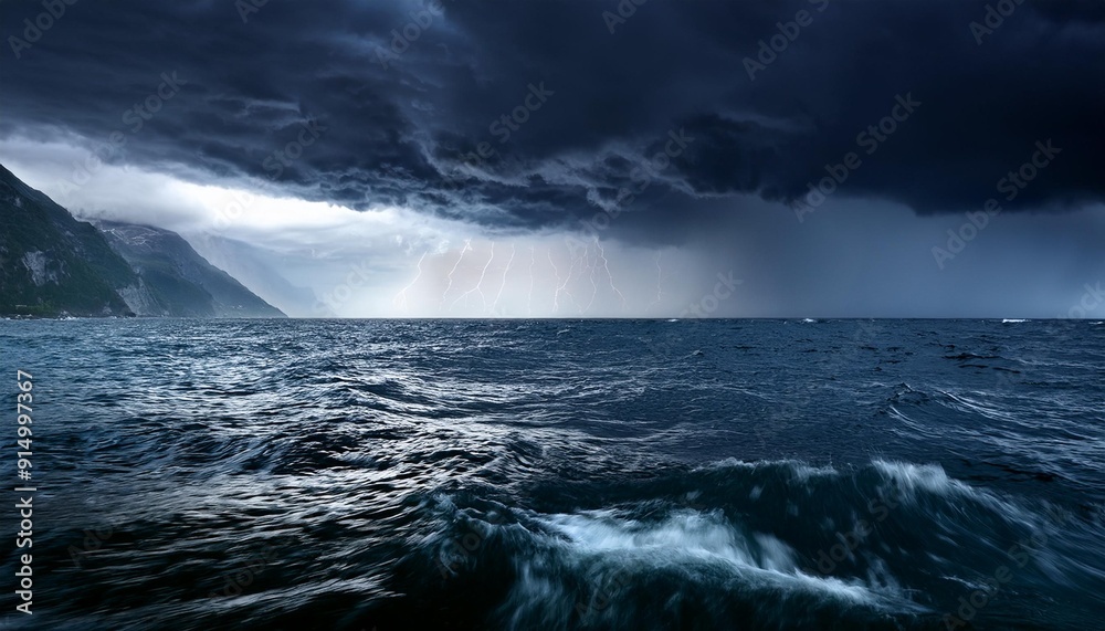 Storm Surge: Dark Seas Under a Moody Sky Storm Surge: Dark Seas Under a Moody Sky