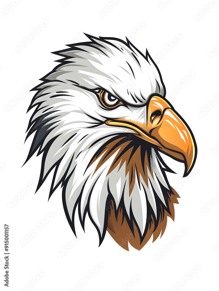 Bald Eagle Head traditional tattoo illustration Bald Eagle Head traditional tattoo illustration