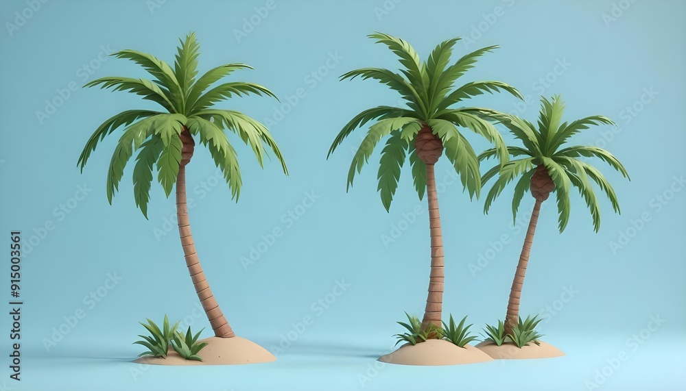 Obraz premium palm trees on the beach