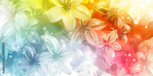Floral abstract background in bright colors
