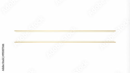 Elegant Design with Thin Golden Line on White Background