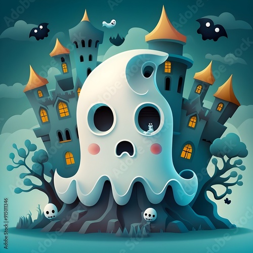 CUTE 3D CARTOON GHOSTS 2 photo